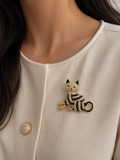 Midnight Kitty Brooch
