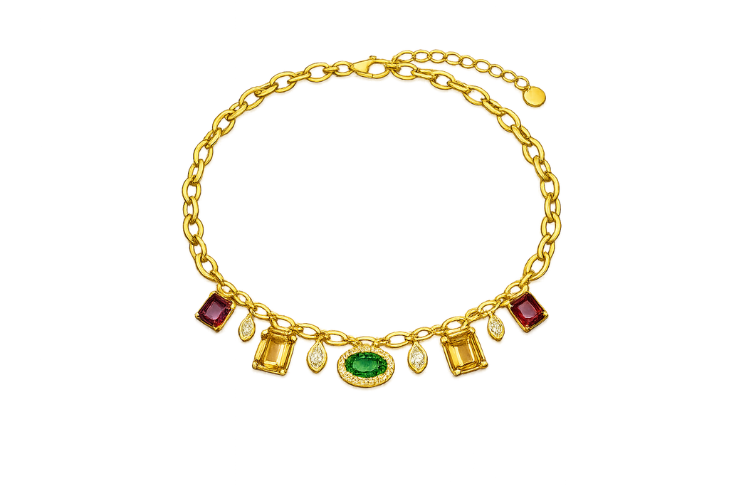 Imperial Gem Charm Necklace