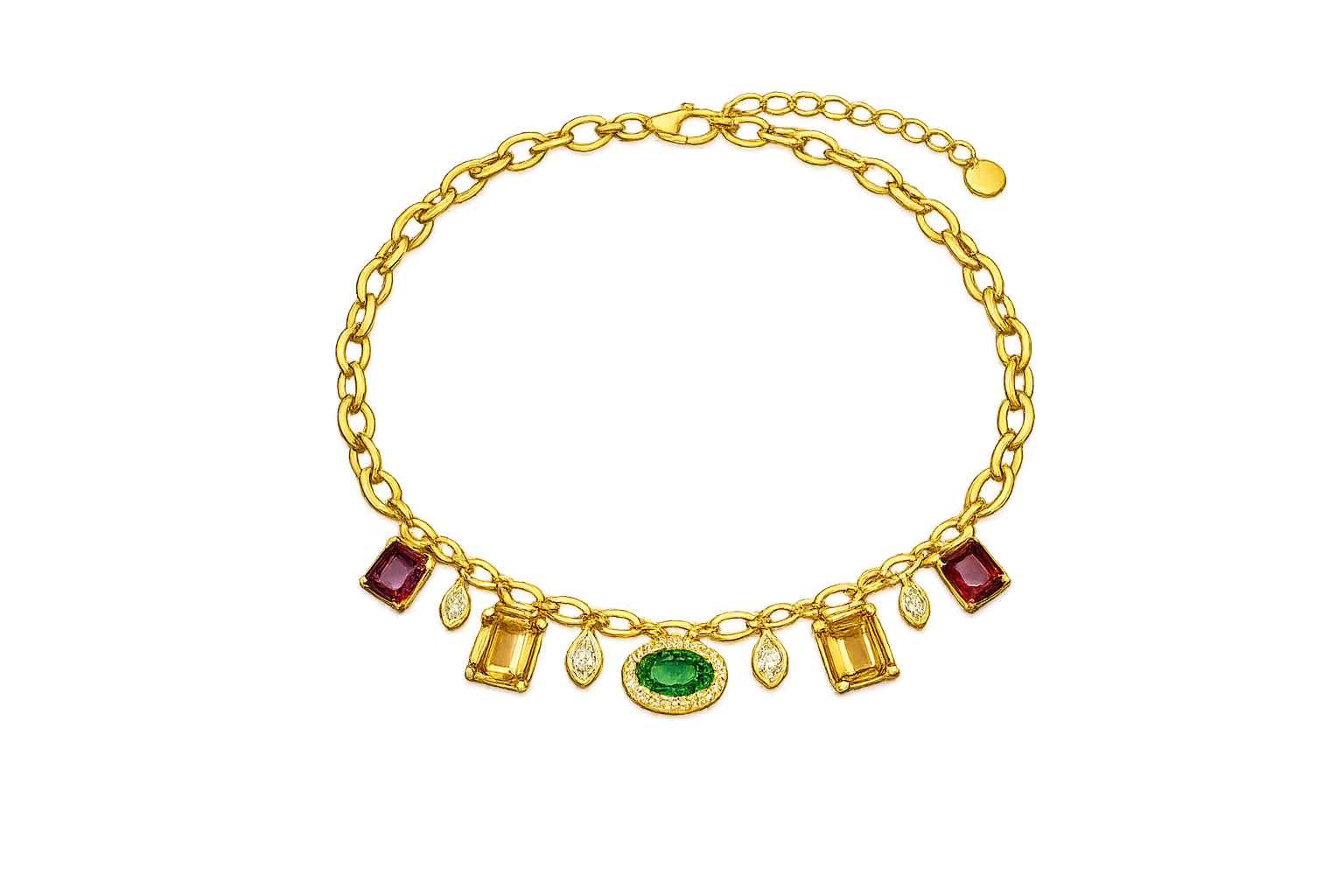 Imperial Gem Charm Necklace