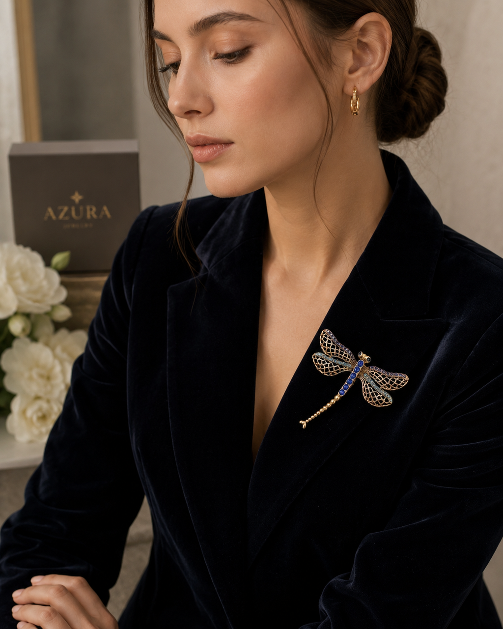 Azure Dragonfly Brooch