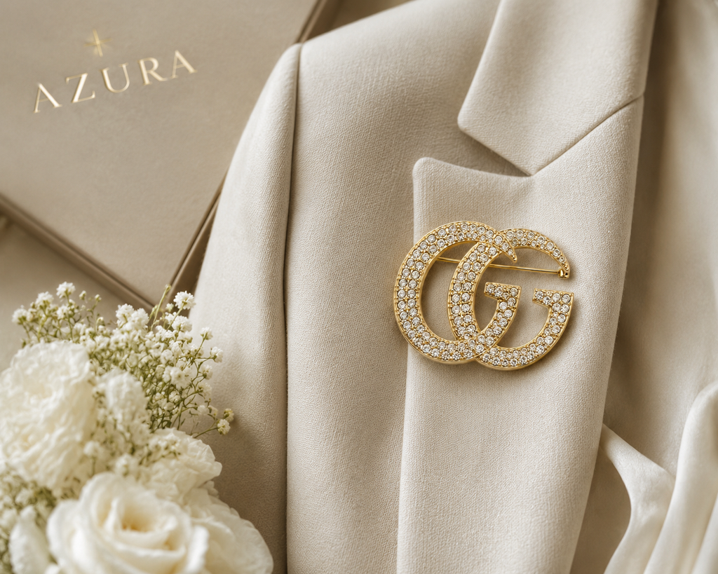 Celeste Monogram Brooch