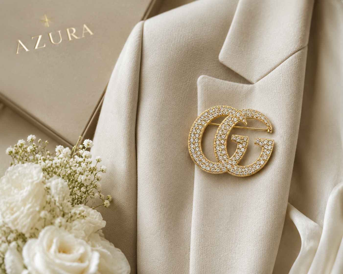 Celeste Monogram Brooch