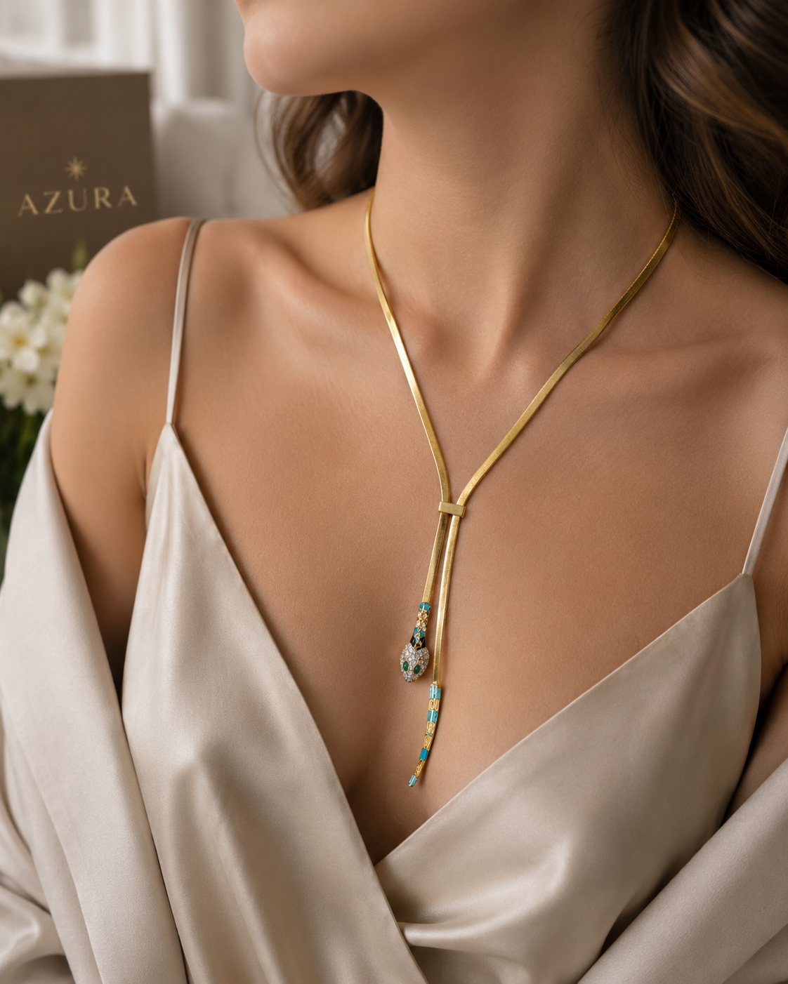 Serpentine Lariat Necklace