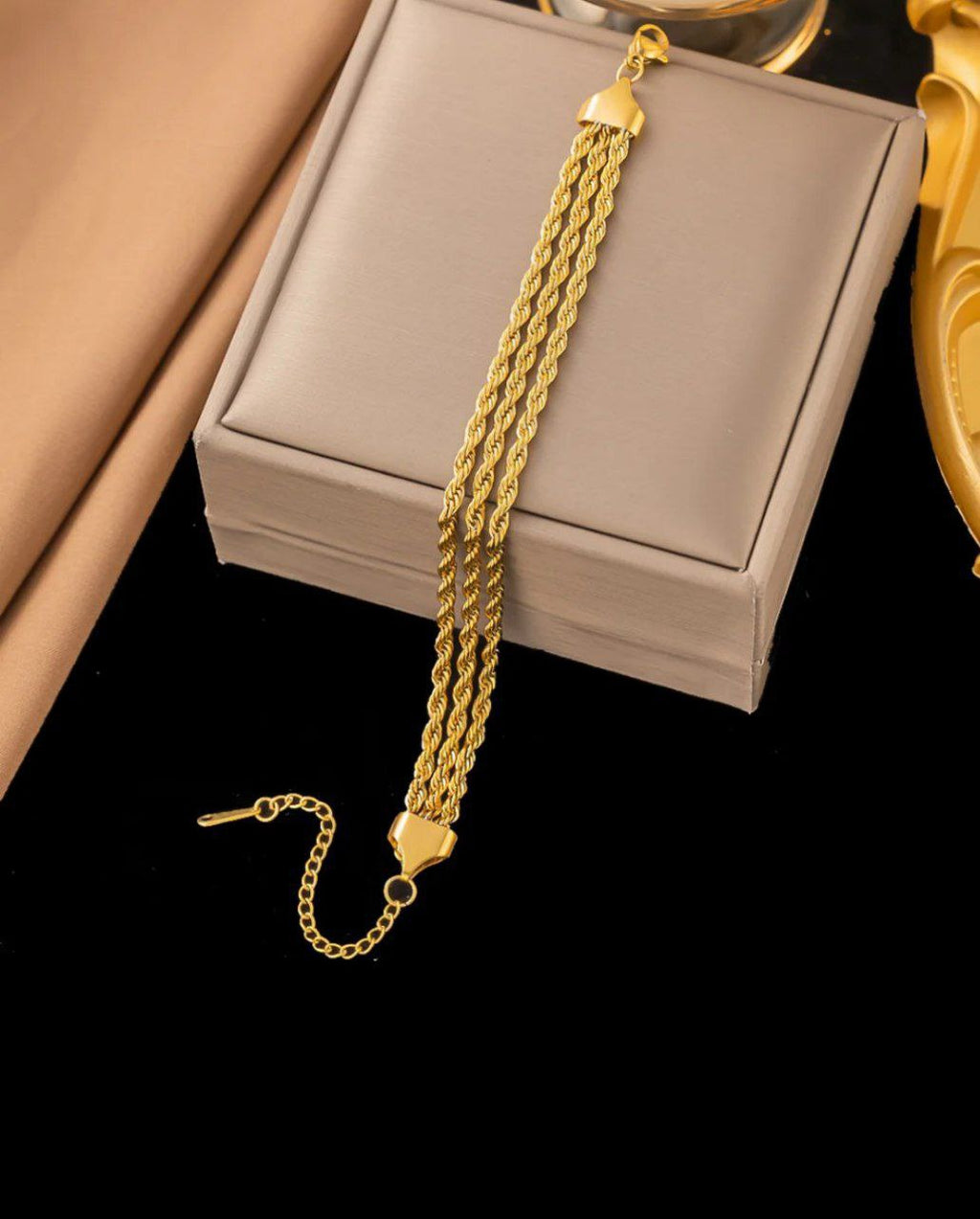 Golden Harmony Multi-Strand Bracelet